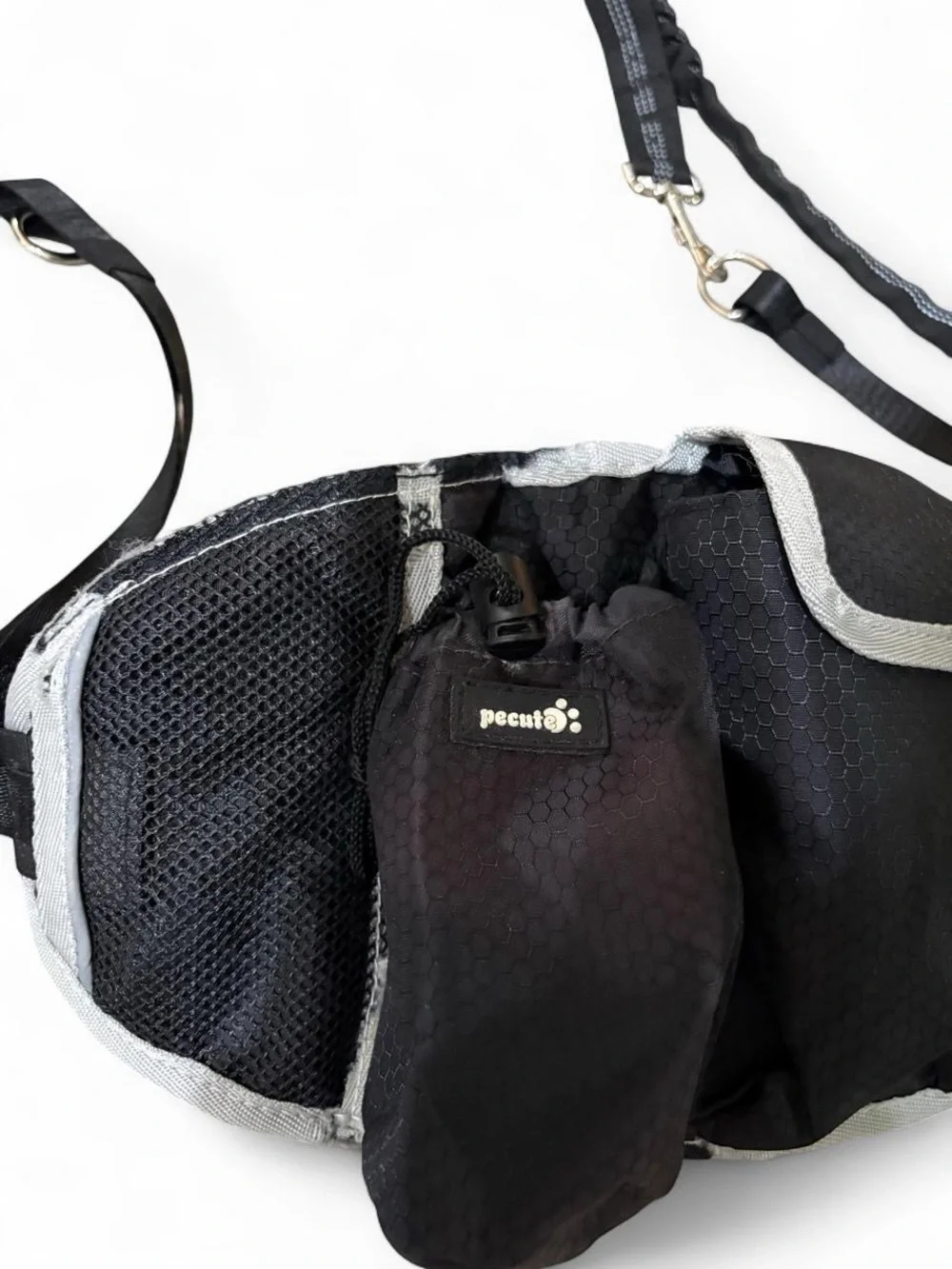 Pecute Hands Free Dog Walking Belt Bungee Leash Waist Pack Bag Bottle Holder
